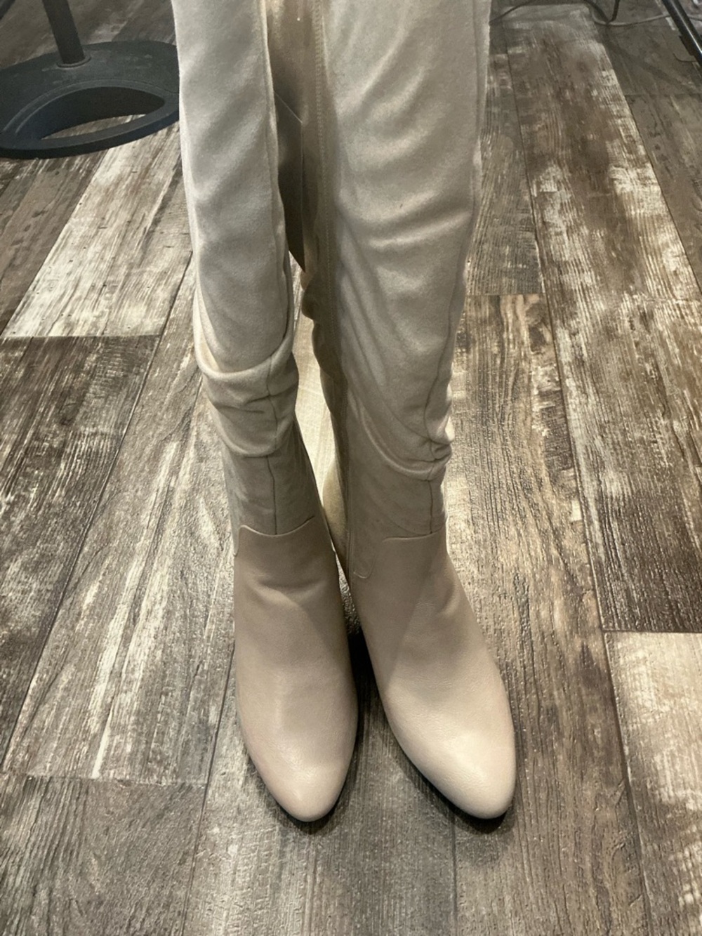 Women's Knee-High Slouch Boot Almond Milk Color Size 8.5 Wide Calf - Picture 16 of 16